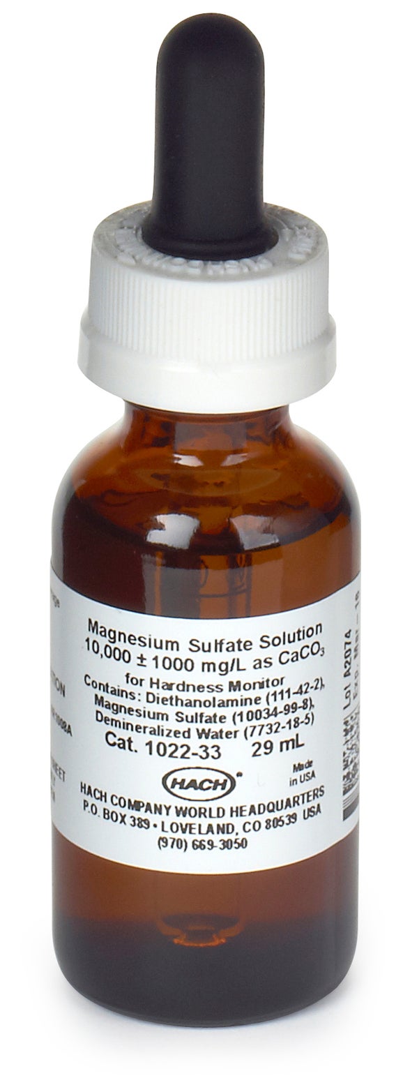 Wzorcowy siarczan magnezu, 29 mL, do miareczkowania wapnia oraz analizatora twardości SP510, 10 000 mg/L jako CaCO₃